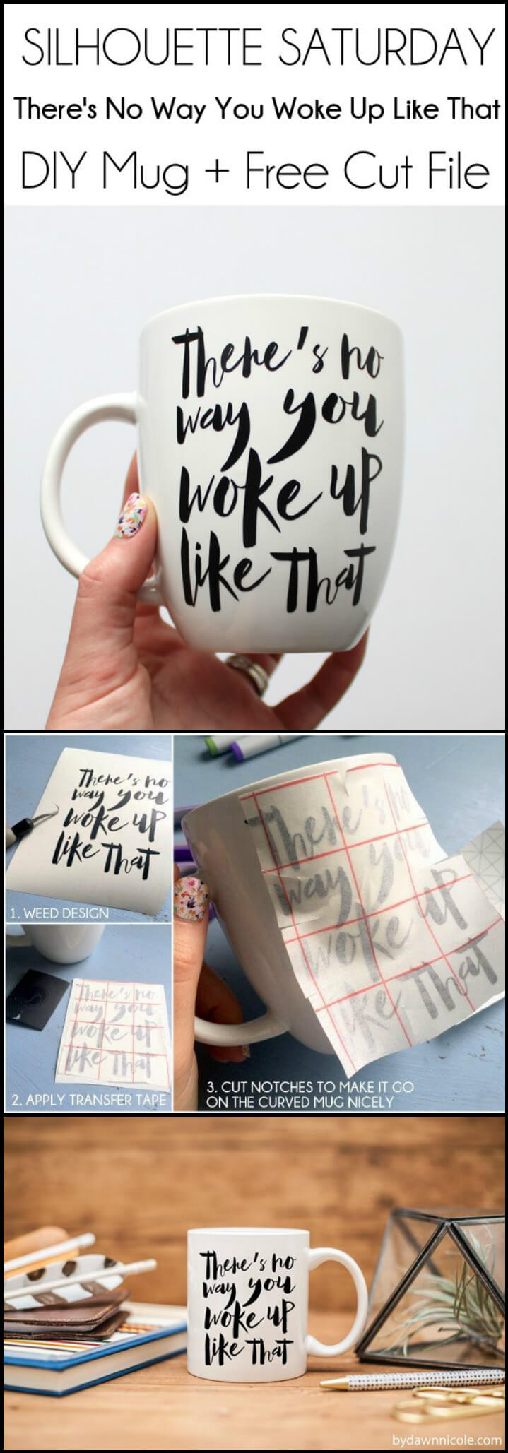 vinyl silhouette customized mug