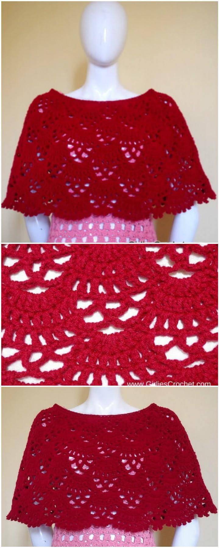 Free crochet bea poncho pattern