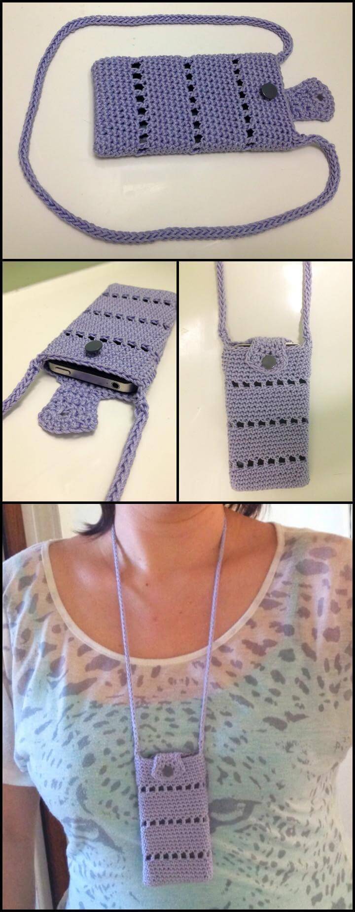 easy and free crochet iPhone pouch pattern