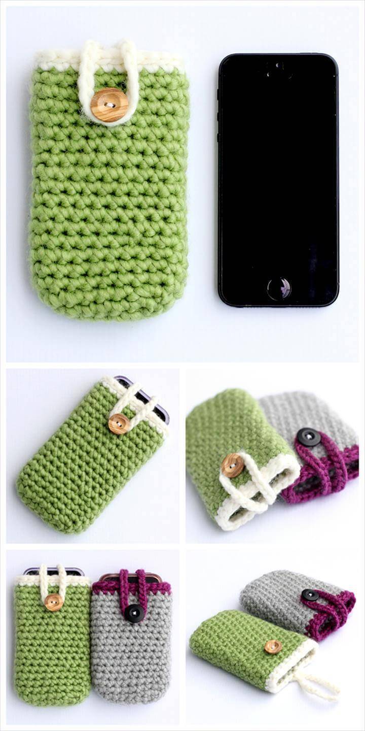 free crochet iphone case pattern