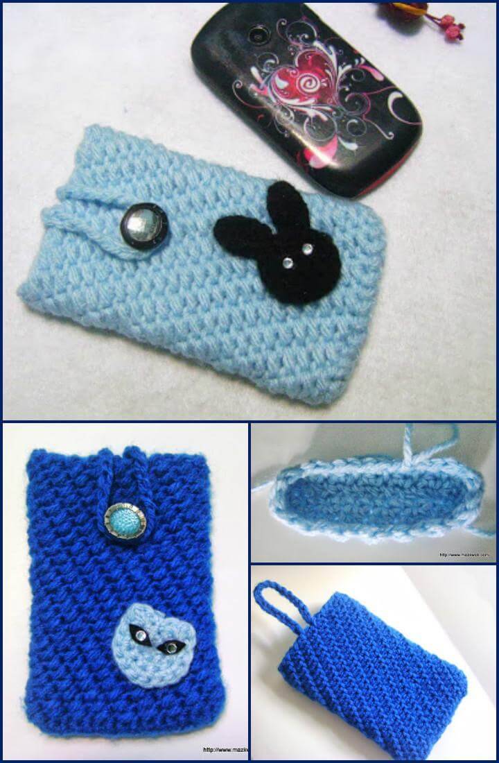 simple and elegant crochet cell phone cozy