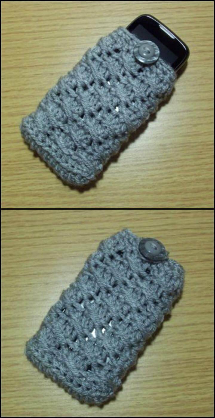 simple and easy crochet cell phone cover