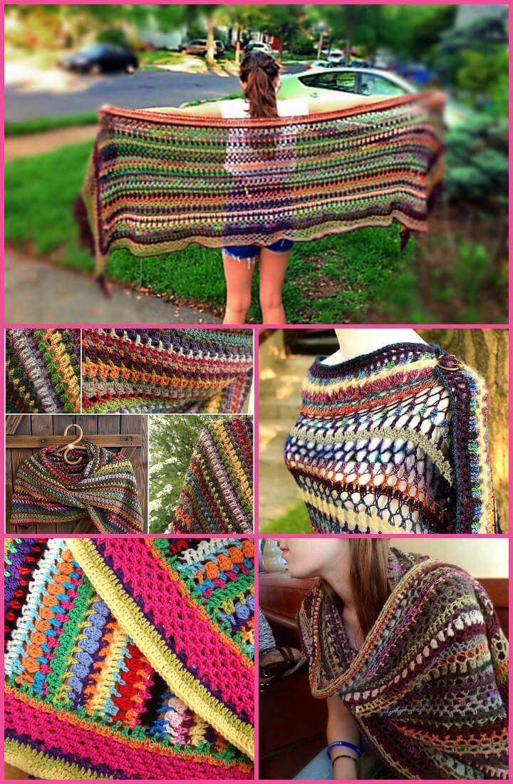 easy crochet rectangular shawl