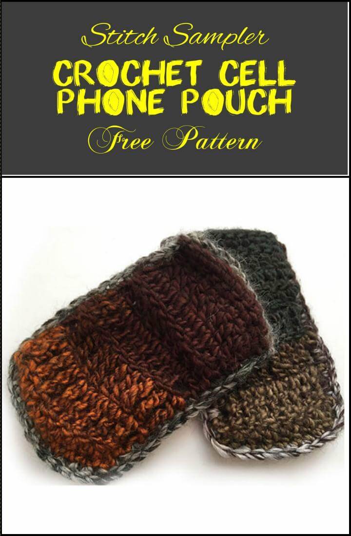 easy and elegant crochet cell phone pouch pattern