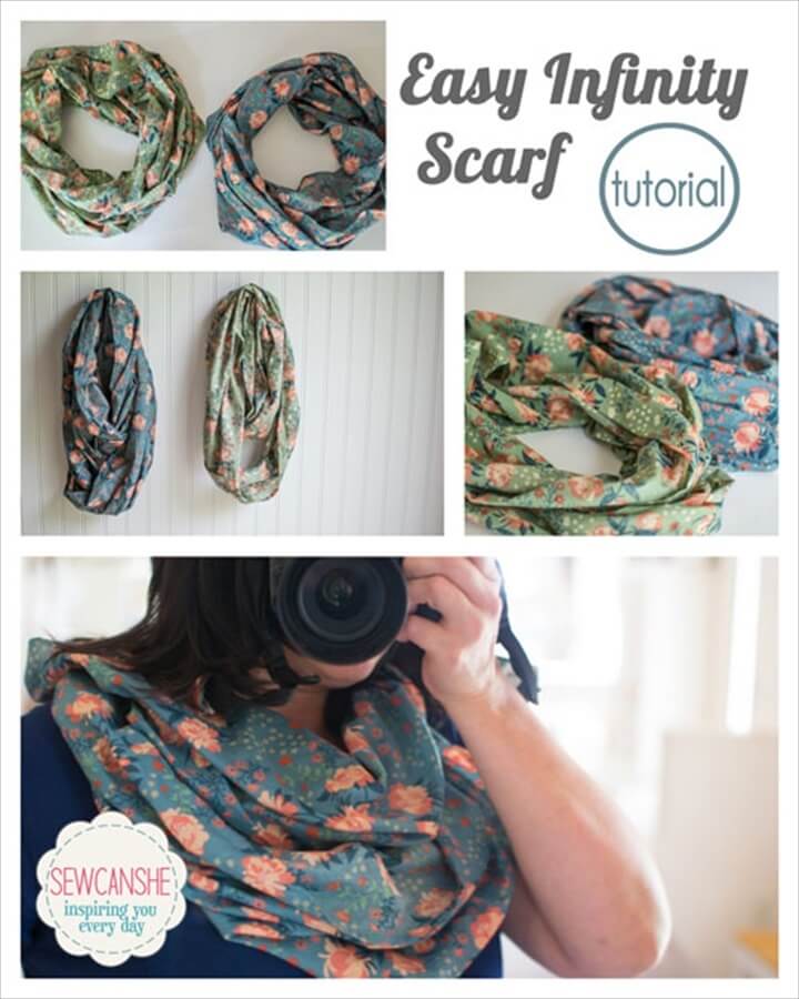 super easy DIY infinity scarf tutorial