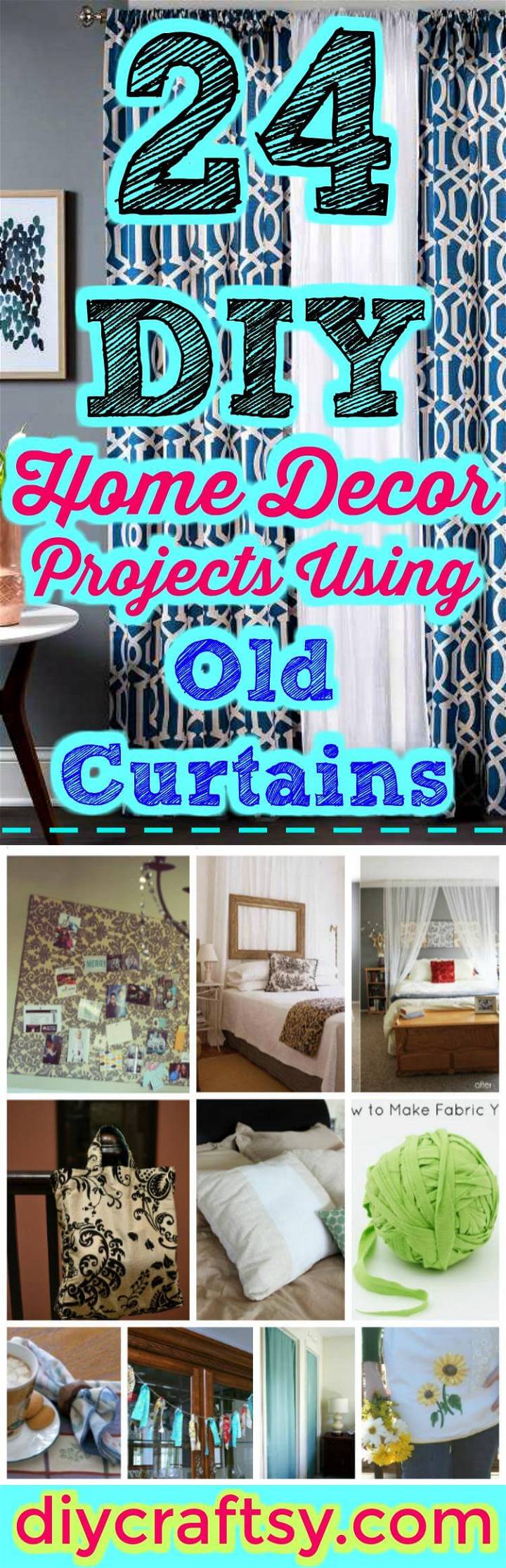DIY Home Decor Projects Using Old Curtains