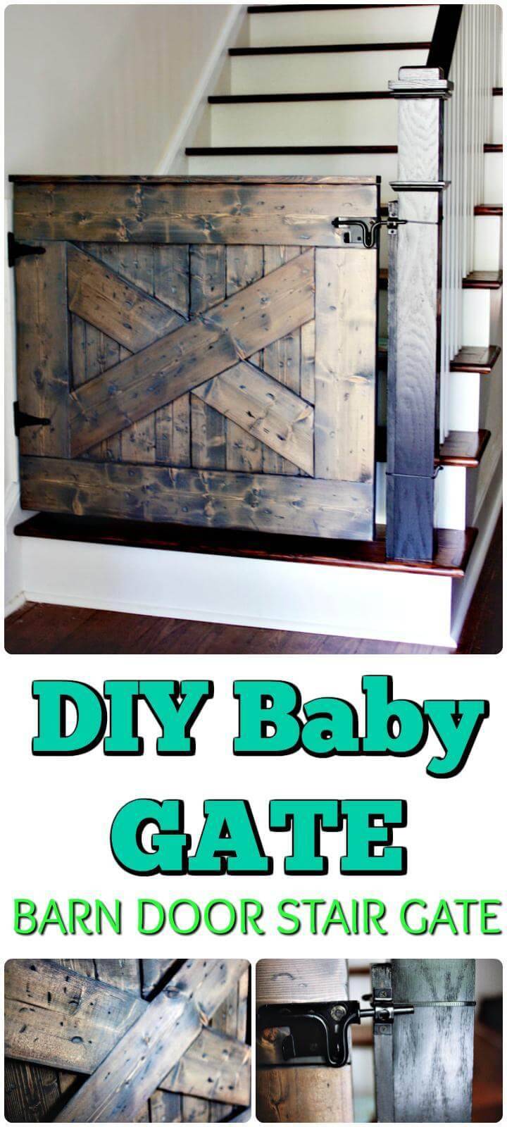 DIY baby barn stair gate