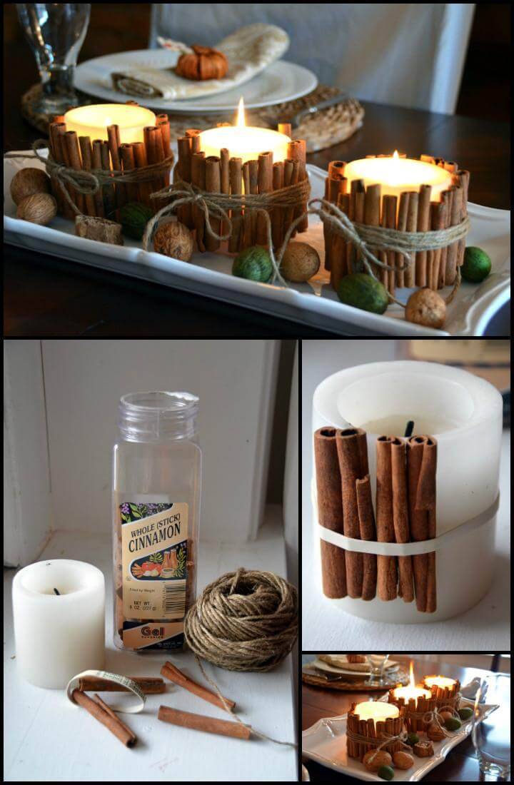 handmade cinnamon stick candles