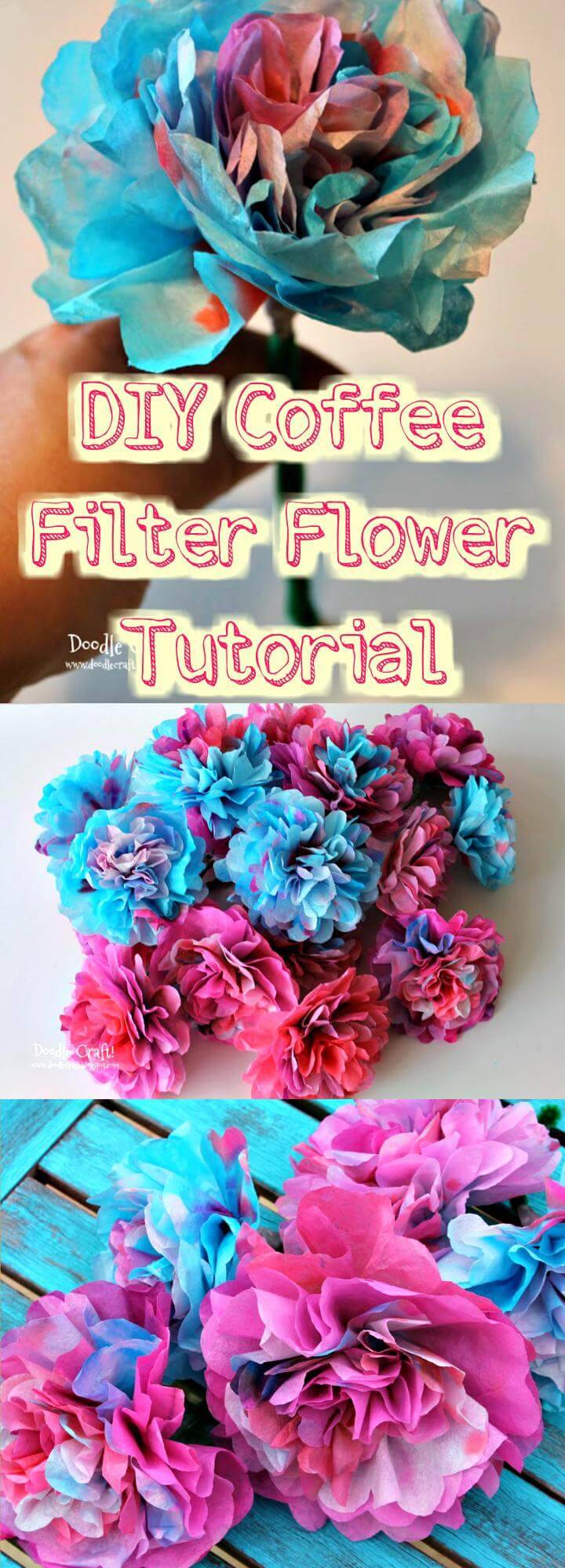 brilliant coffee filter flower tutorial