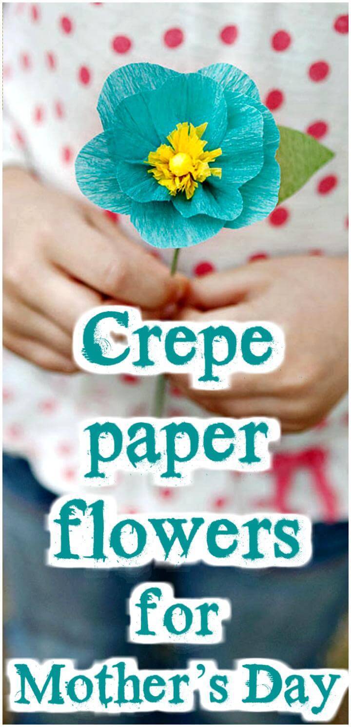 handmade crepe paper flowers for Mother's Day