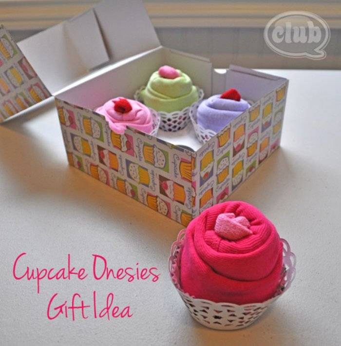 easy cupcake onesies baby gift basket