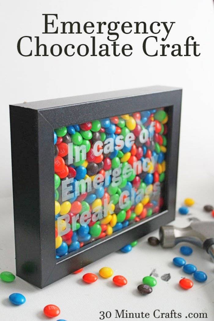 handcrafted emergency chocolate gift craft