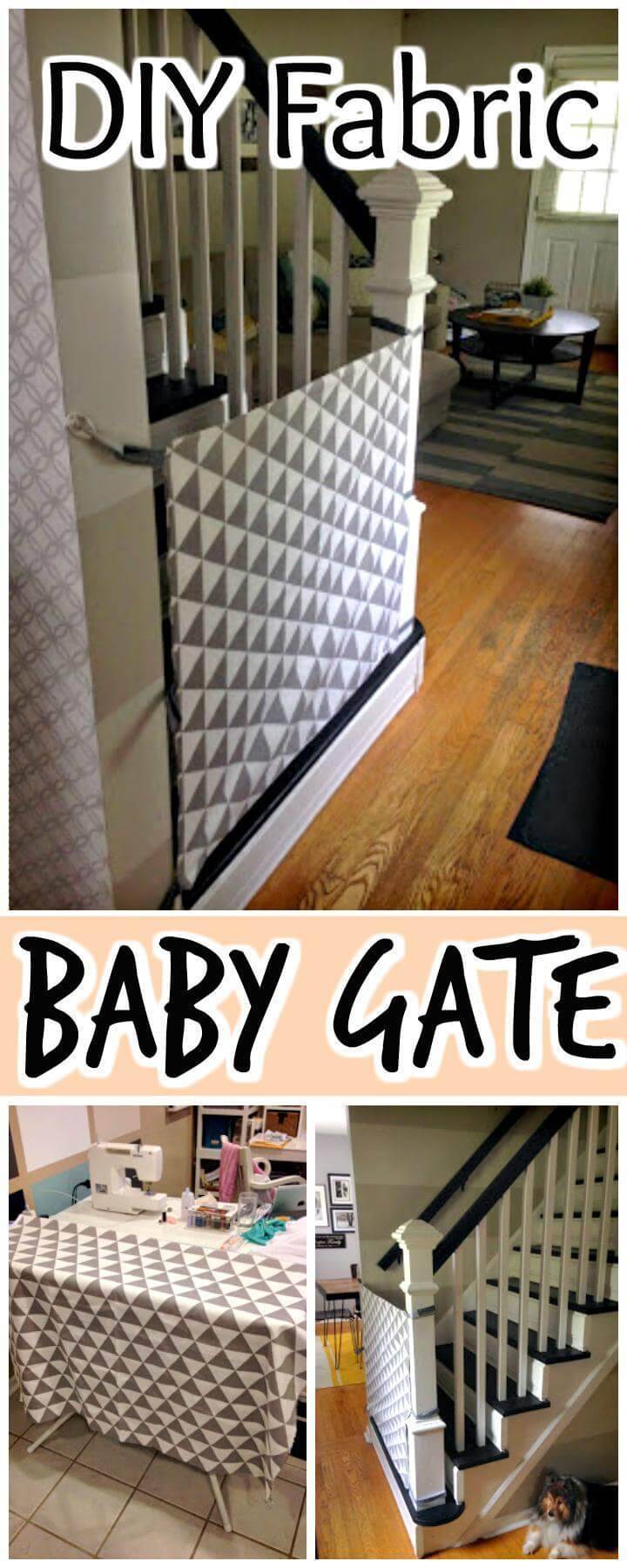 handcrafted fabric baby gate