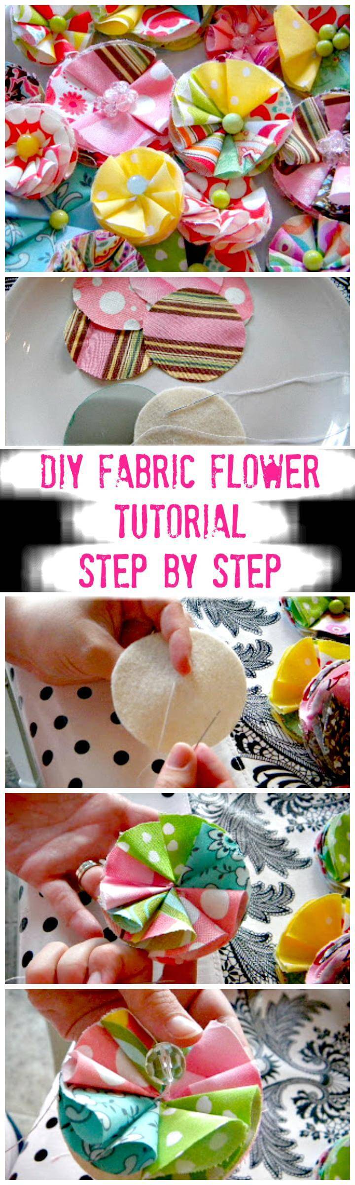 50 Easy Fabric Flowers Tutorial Make Your Own Fabric Flowers ⋆ Diy Crafts