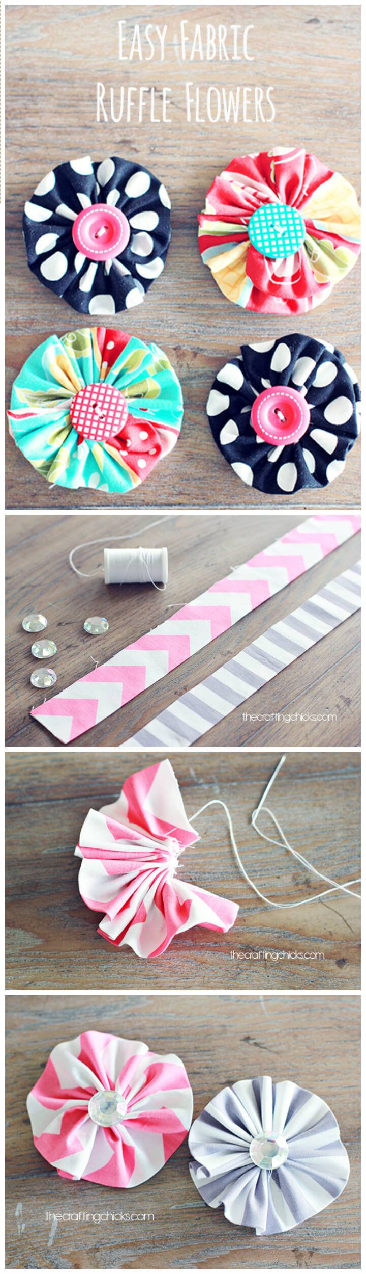 50 Easy Fabric Flowers Tutorial Make Your Own Fabric Flowers DIY