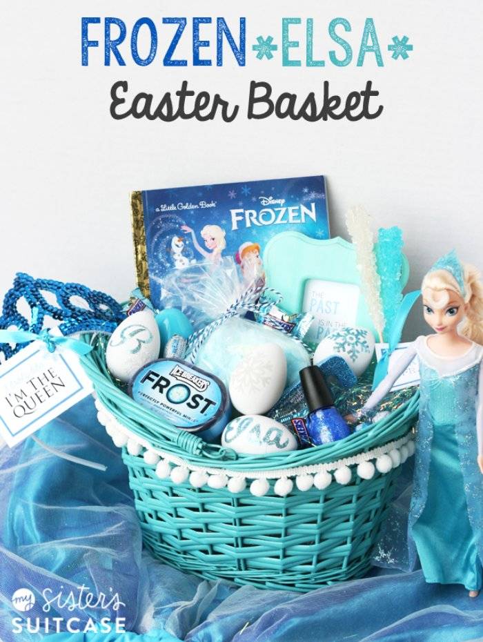 easy frozen Elsa Easter gift basket