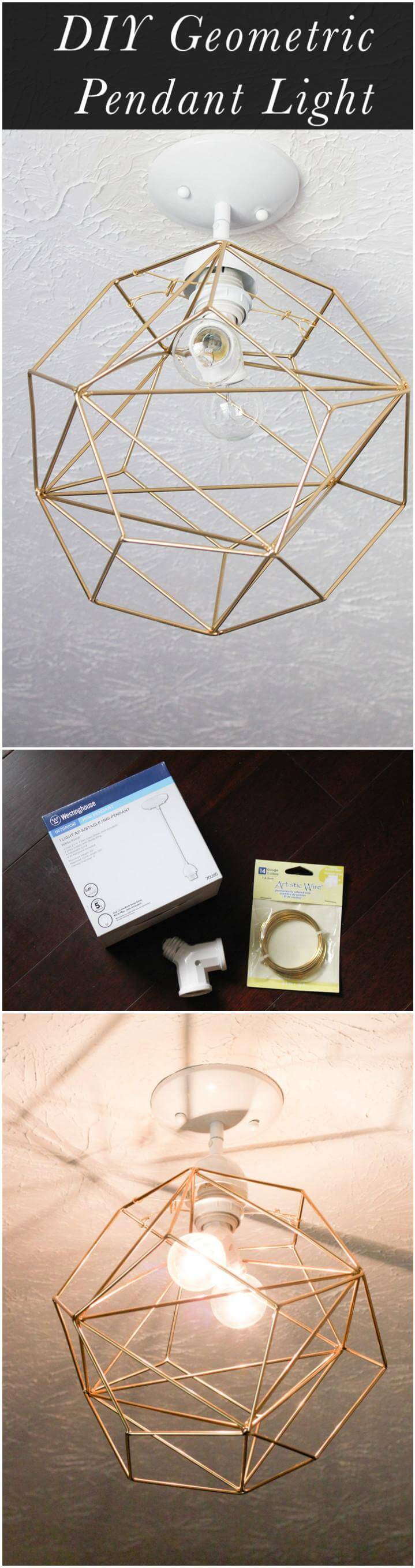 handmade geometric pendant light