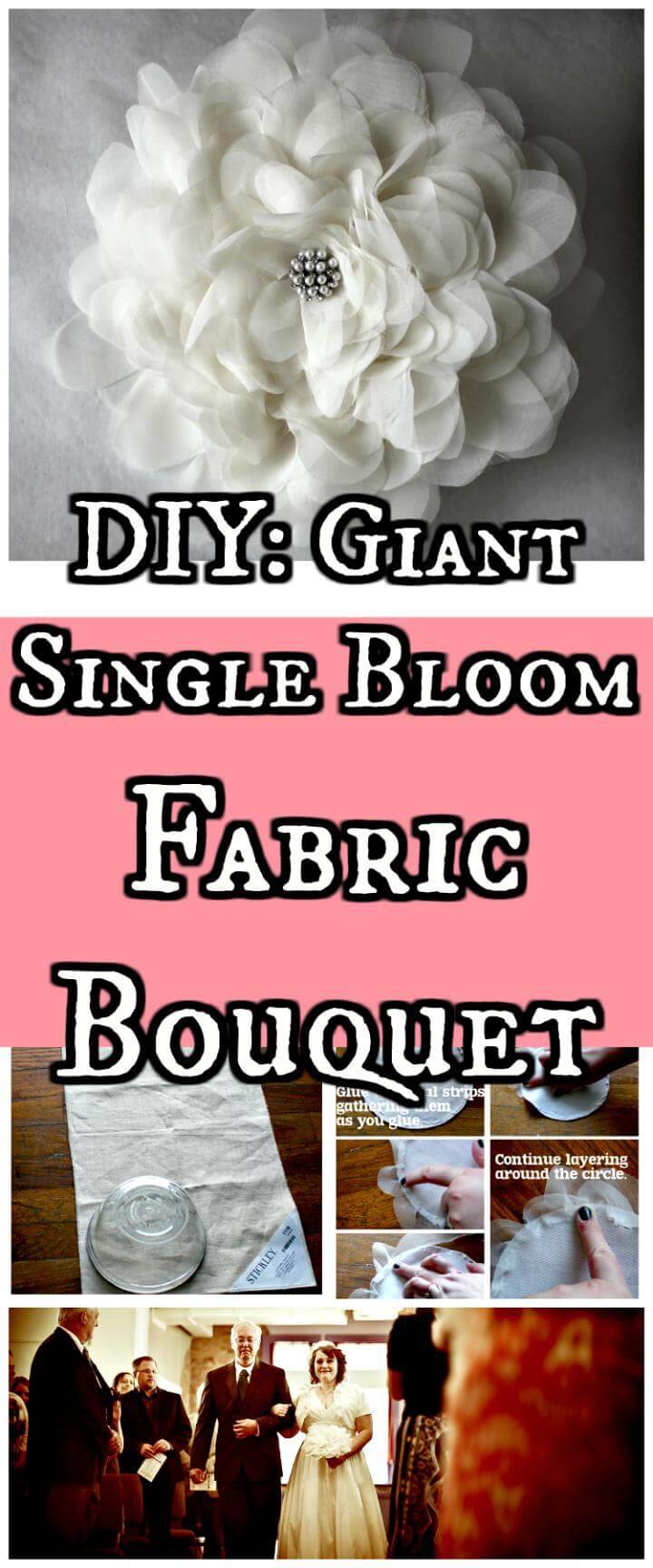 giant single bloom fabric bouquet