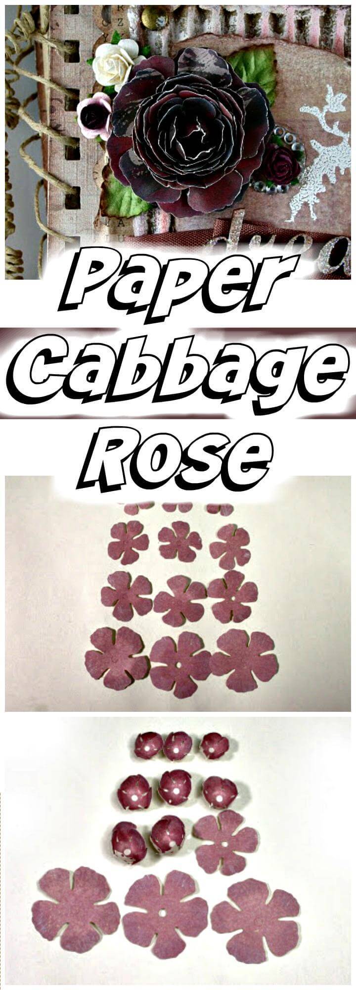 handmade paper cabbage rose