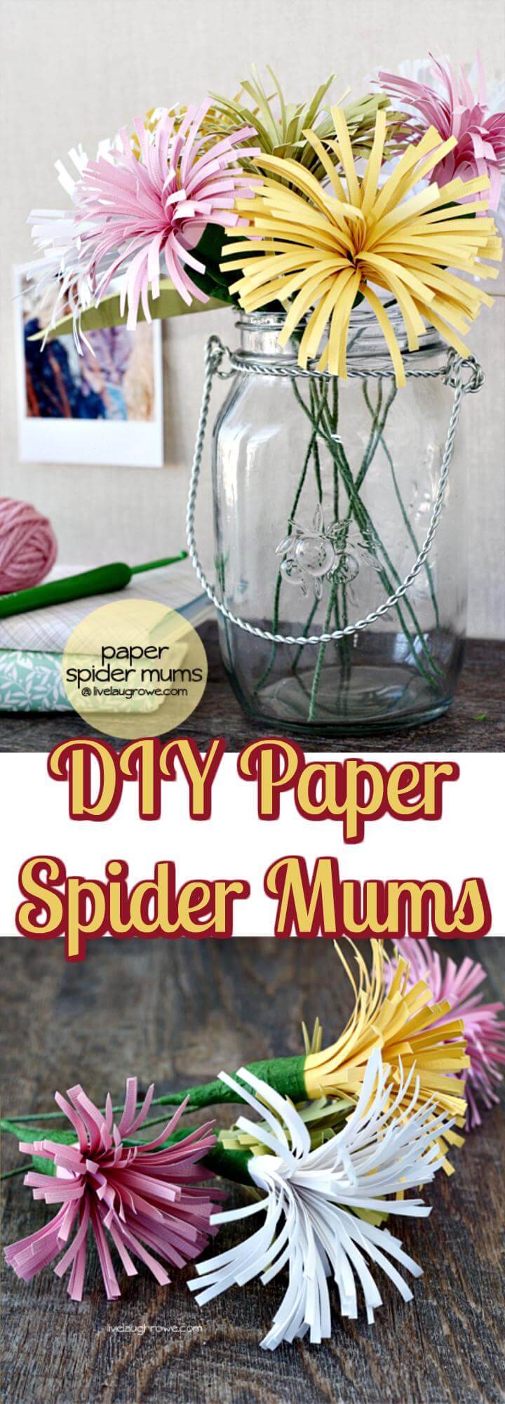 easy paper spider mums DIY paper flowers