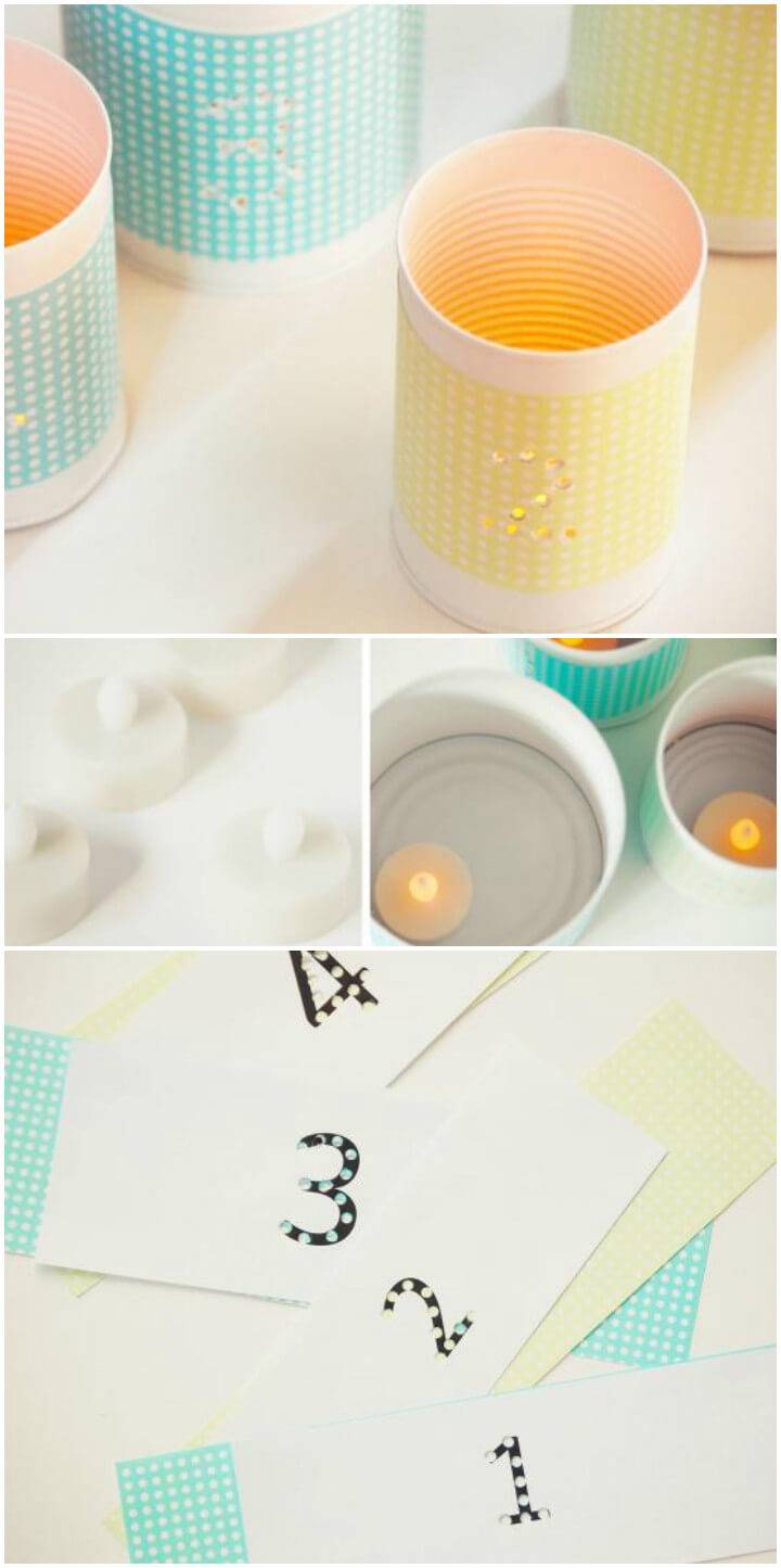 handmade punched tin votives