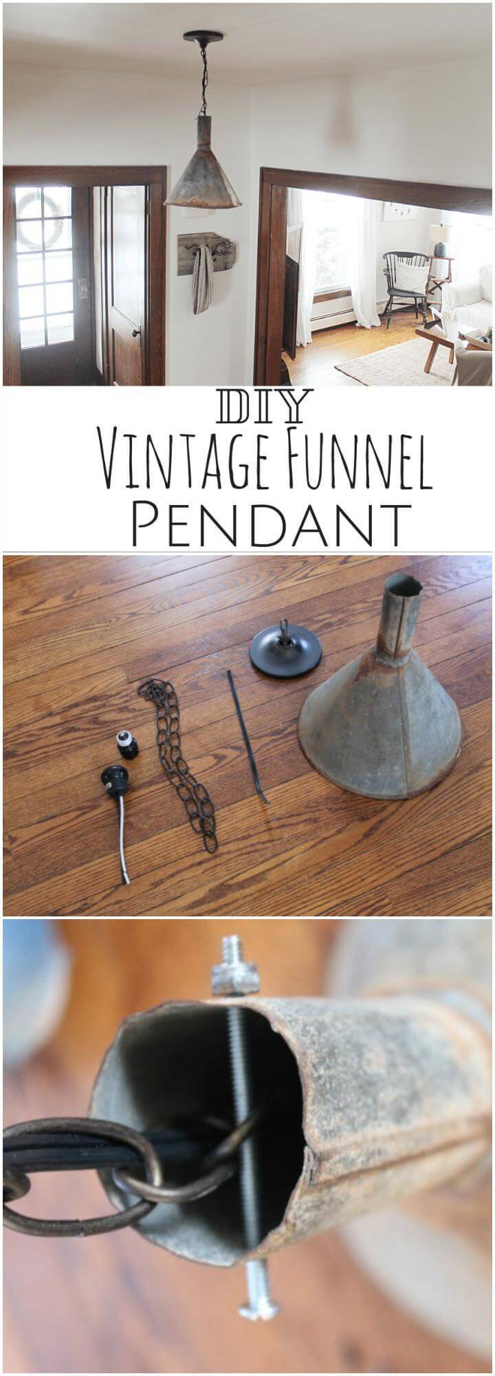 easy vintage funnel pendant light