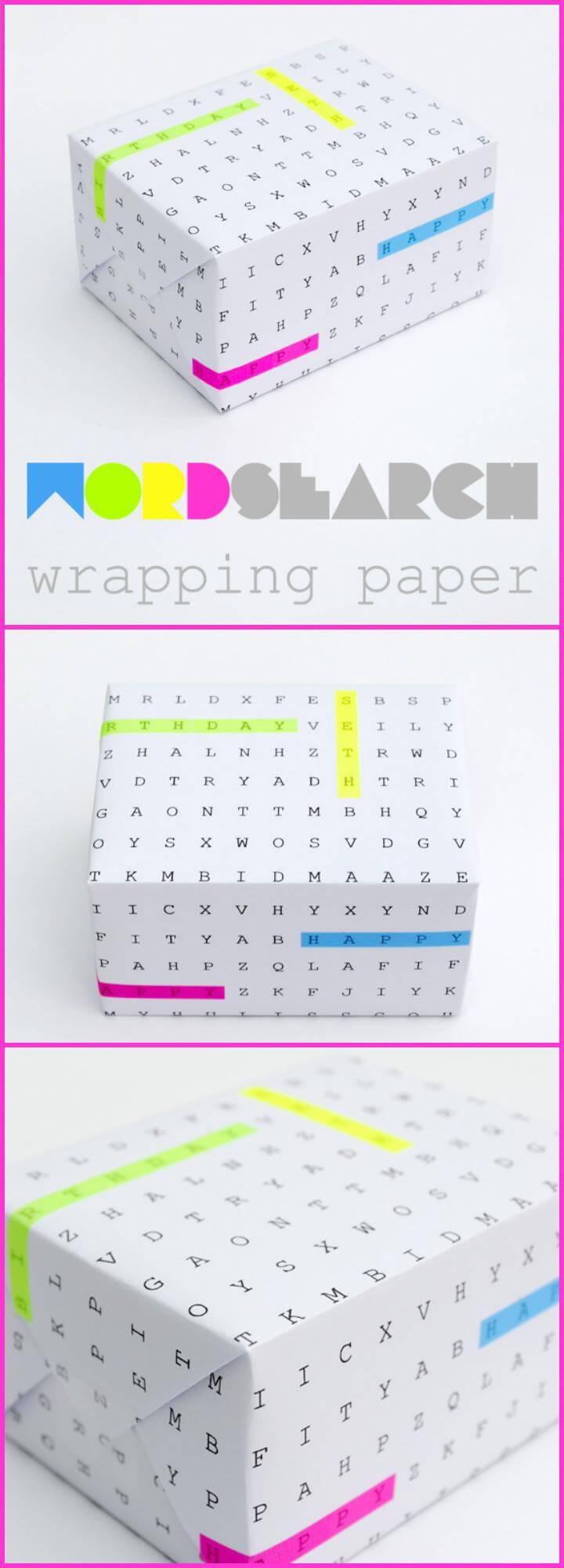 easy word search gift wrap