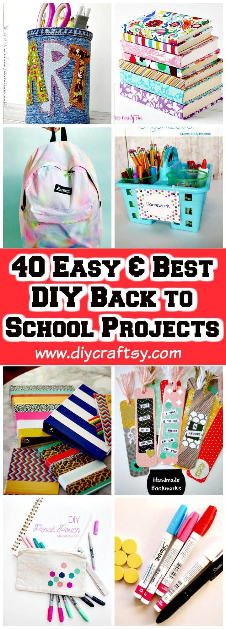 40 Easy Best Diy Back To School Projects Crafts