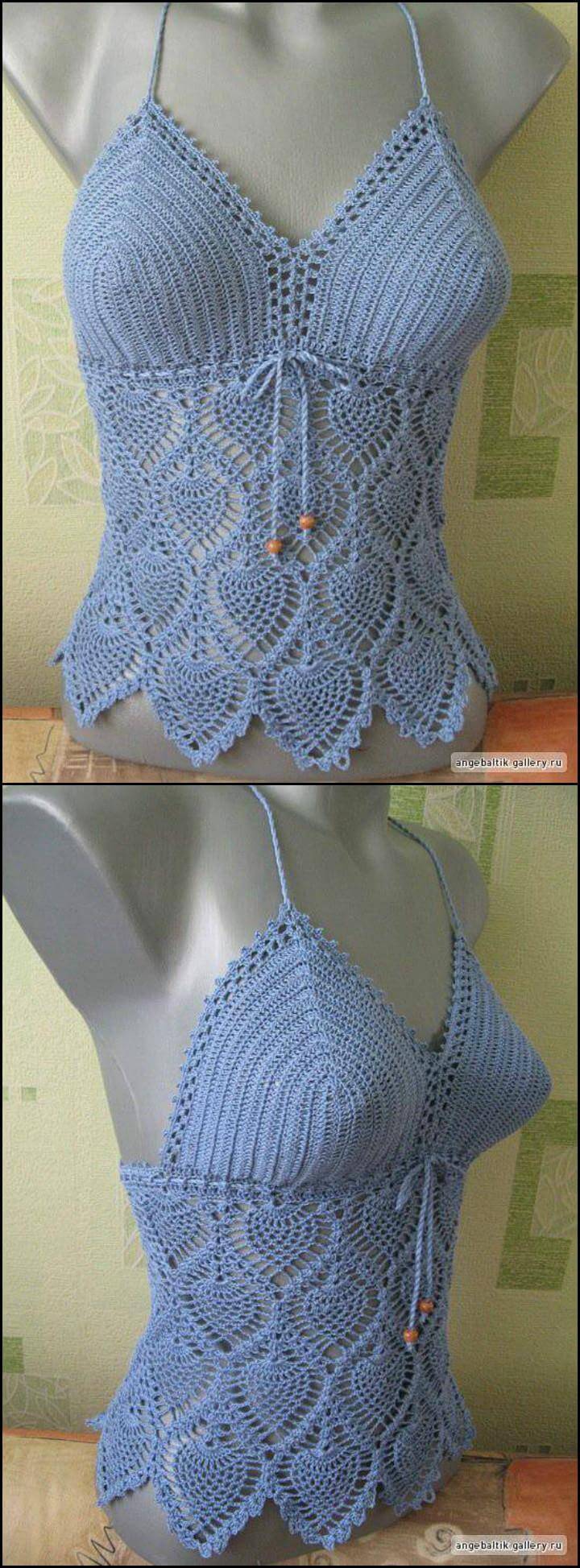 60 Quick & Easy Crochet Top Patterns for Summer ⋆ DIY Crafts