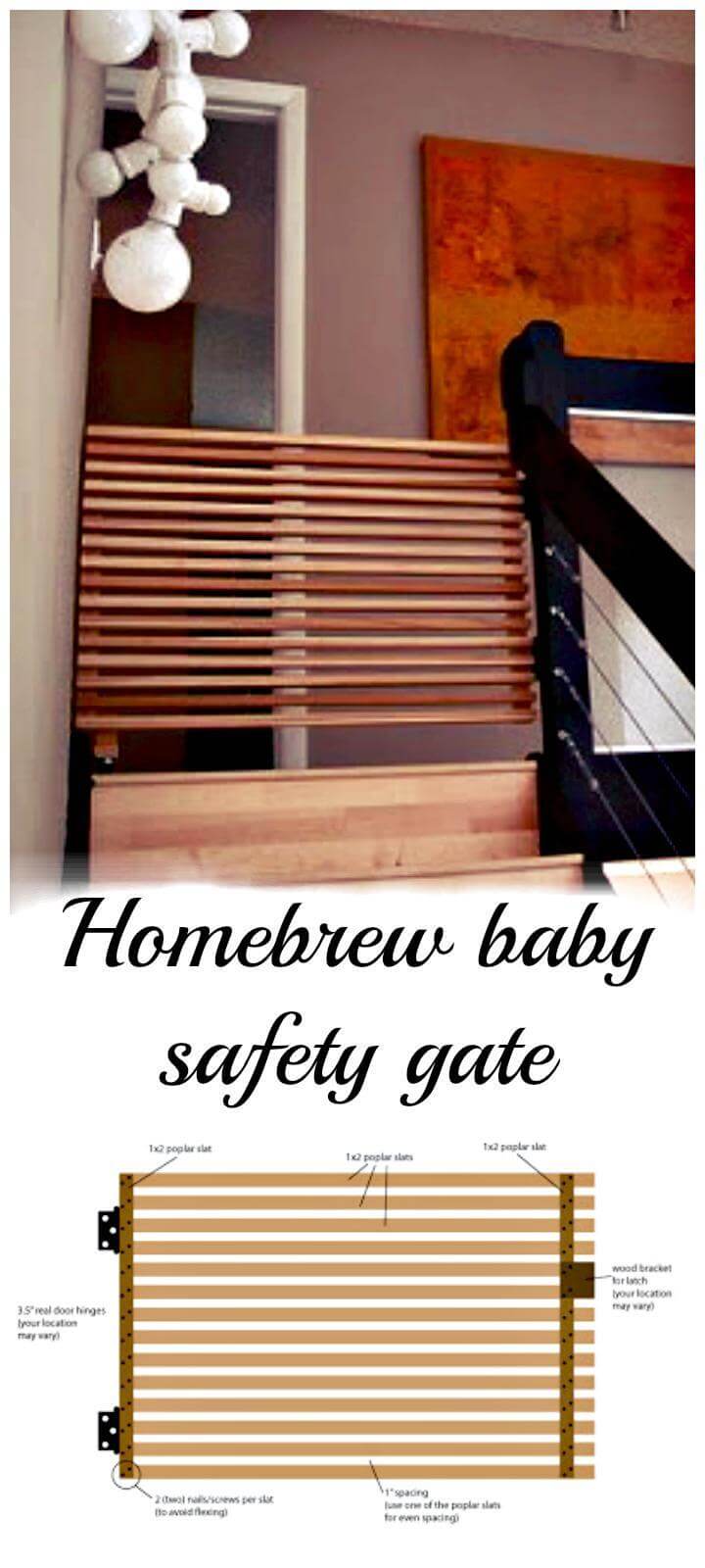 30 Best DIY Baby Gate Plans for Free (Ultimate Guide ...