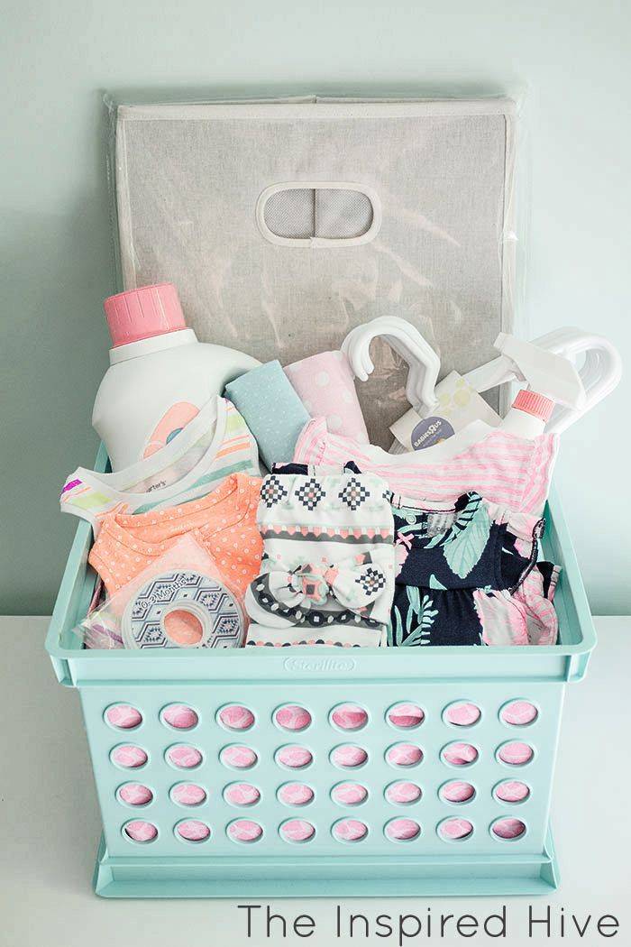 quick laundry basket baby shower gift idea