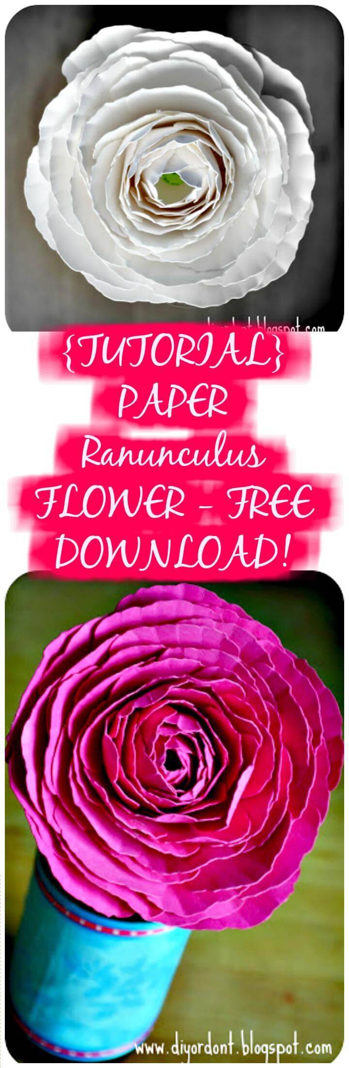 DIY paper ranunculus flower