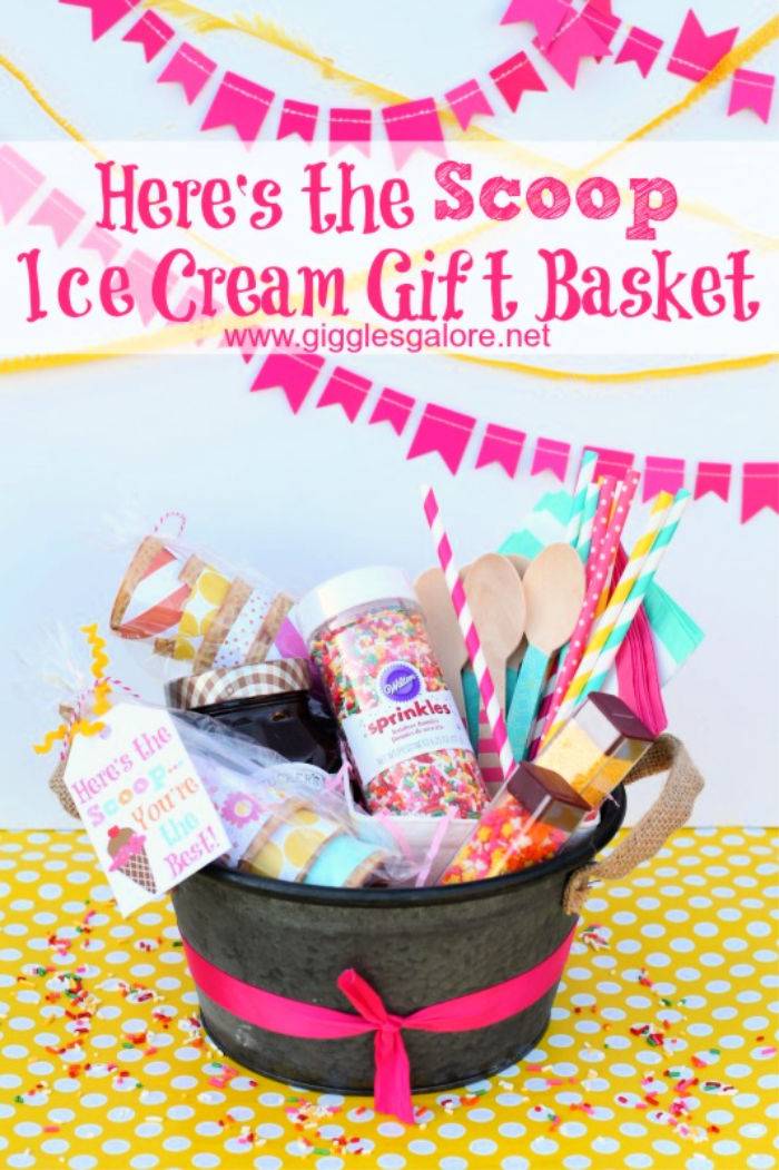 self-made scoop ice cream gift basket