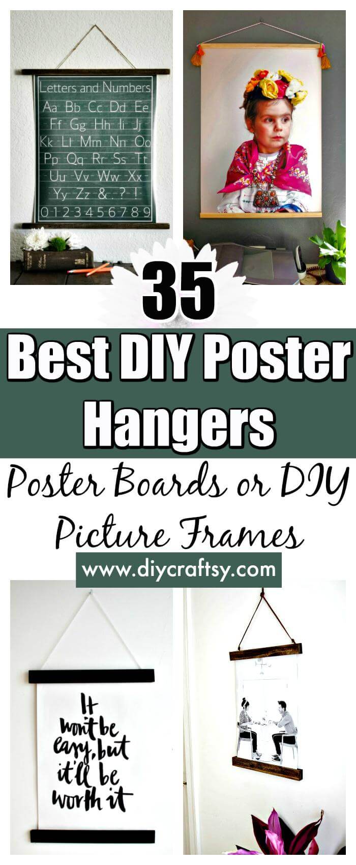 35 Best DIY Poster Hangers / Poster Boards or DIY Picture ...