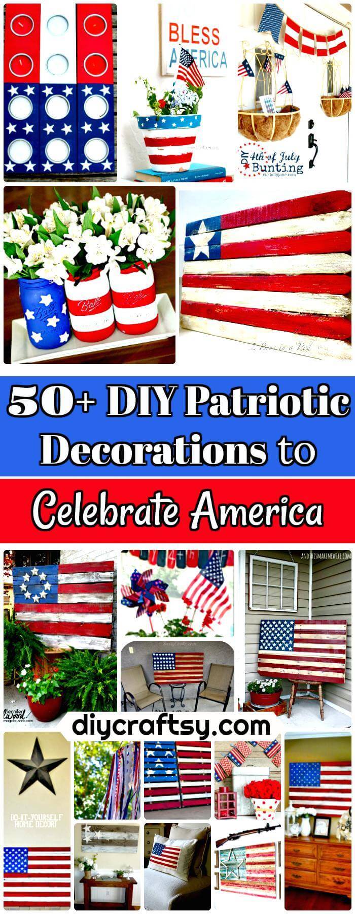 50 DIY Patriotic Decorations To Celebrate America DIY Crafts   50 DIY Patriotic Decorations To Celebrate America 