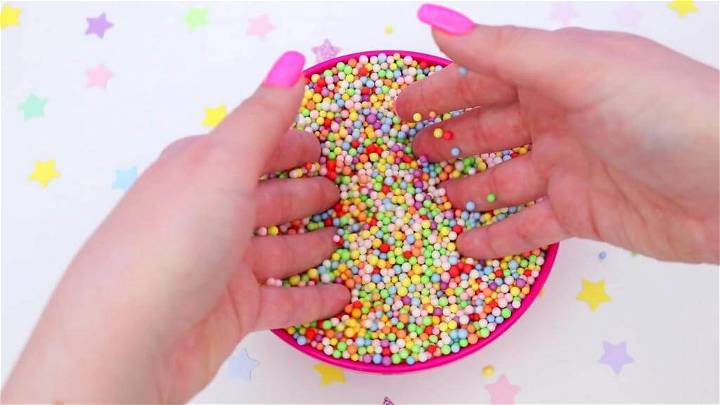Adding Colorful Beads to Slime
