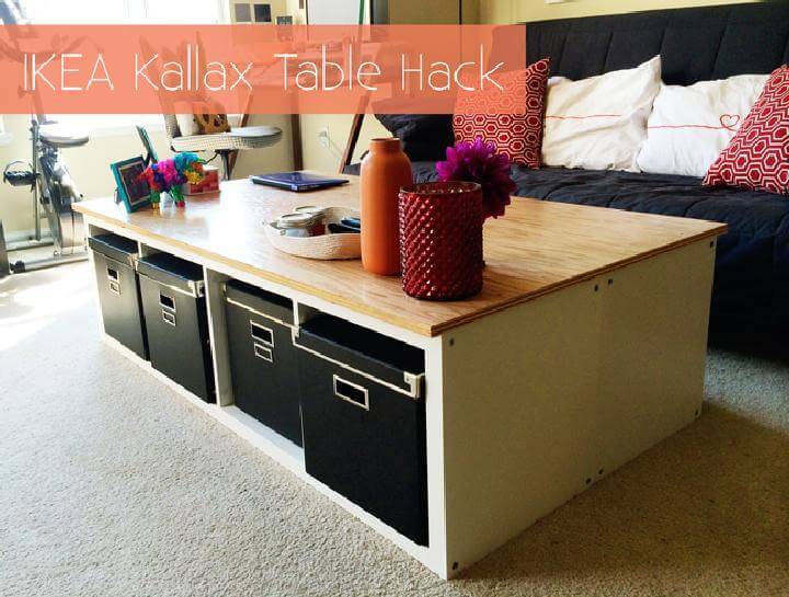 DIY Brilliant IKEA Kallax Storage Coffee Table