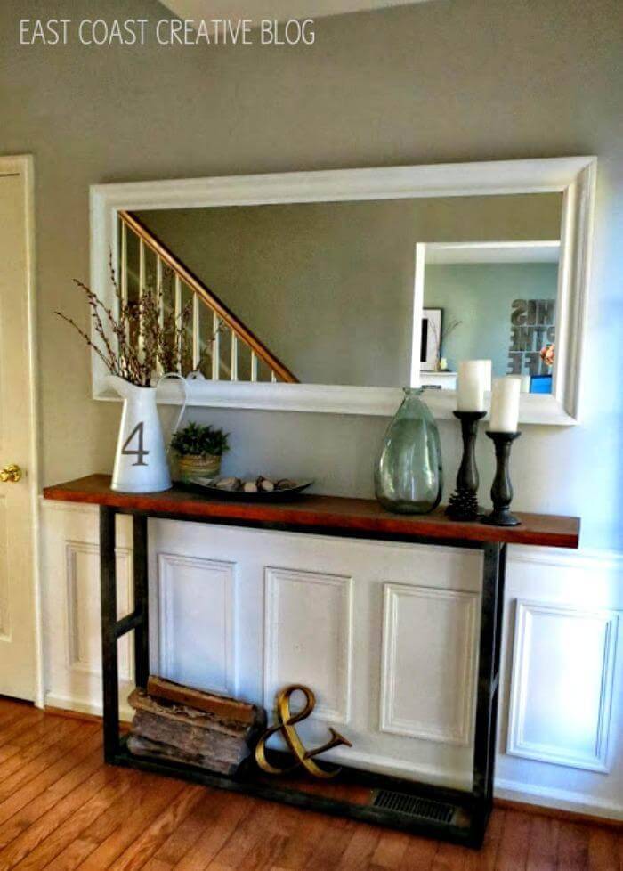 DIY Console Table {A Pottery Barn Knock Off}