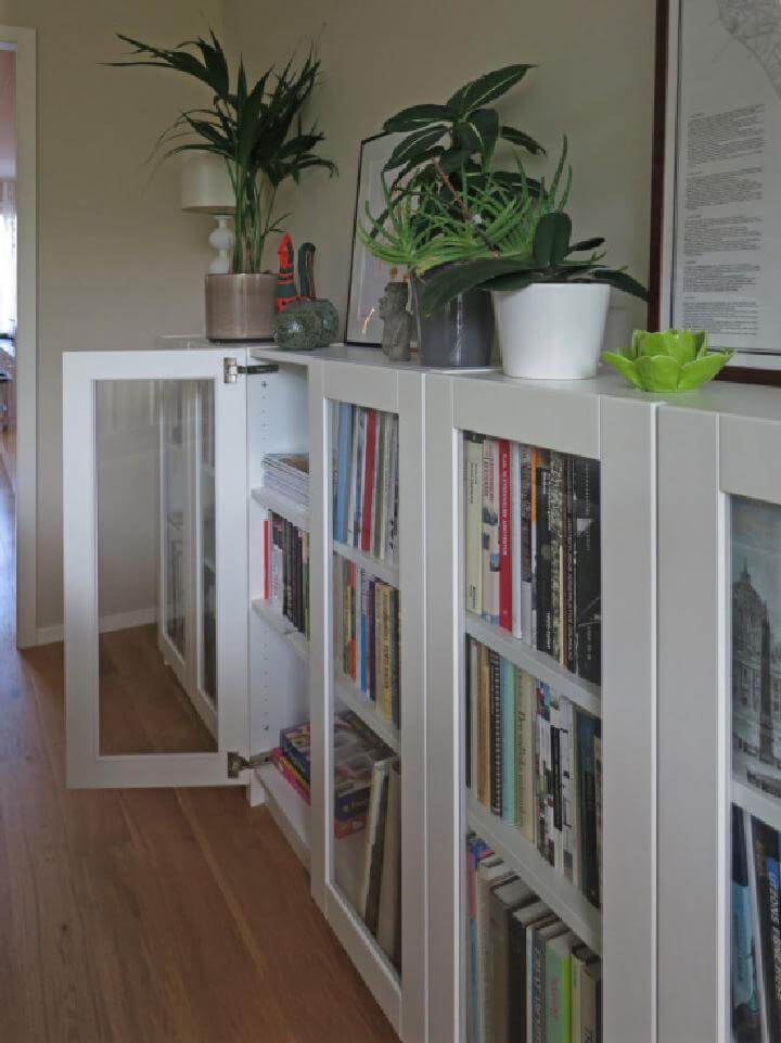 DIY Easy Billy Bookcase with GRYTNAS Glass Doors