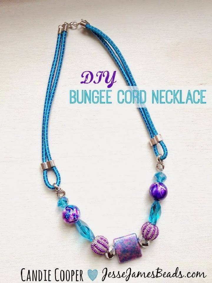 DIY Easy Bungee Cord Necklace