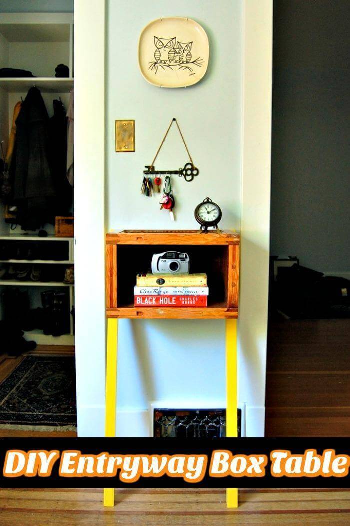 DIY Entryway Box Table