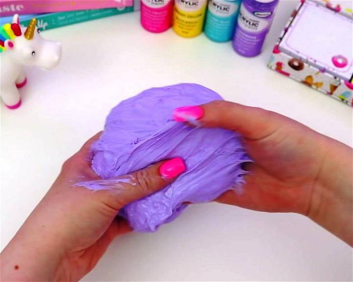 DIY Fluffy Purple Violet Slime is Ready to Play With
