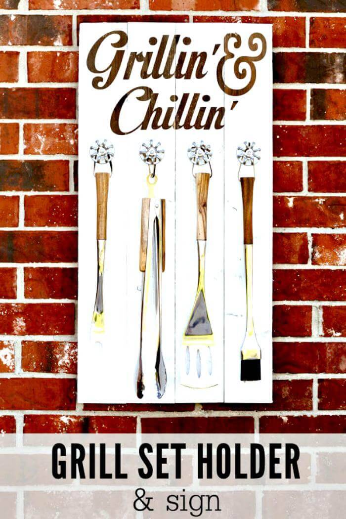 DIY Grill Set Holder - Father's Day Gift