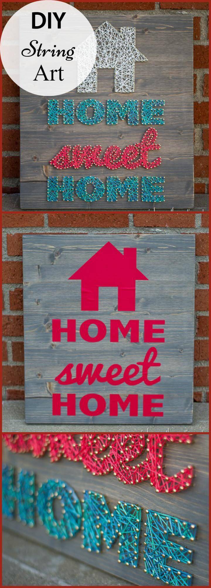 DIY Home Sweet Home String Art