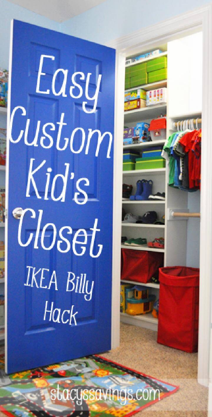 DIY IKEA BILLY Kids Closet