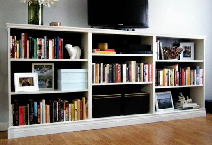 DIY IKEA BILLY Bookshelf Living Room Entertainment Center