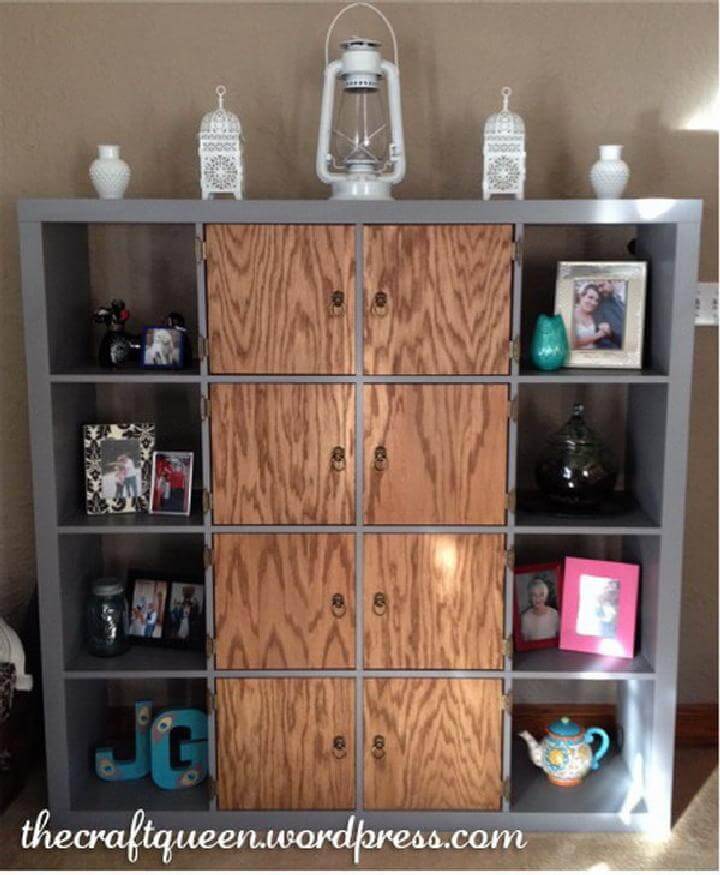 DIY IKea Kallax or Expedit Storage and Display Unit Makeover