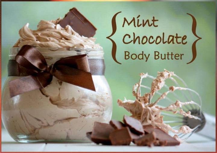 handmade mint chocolate body butter