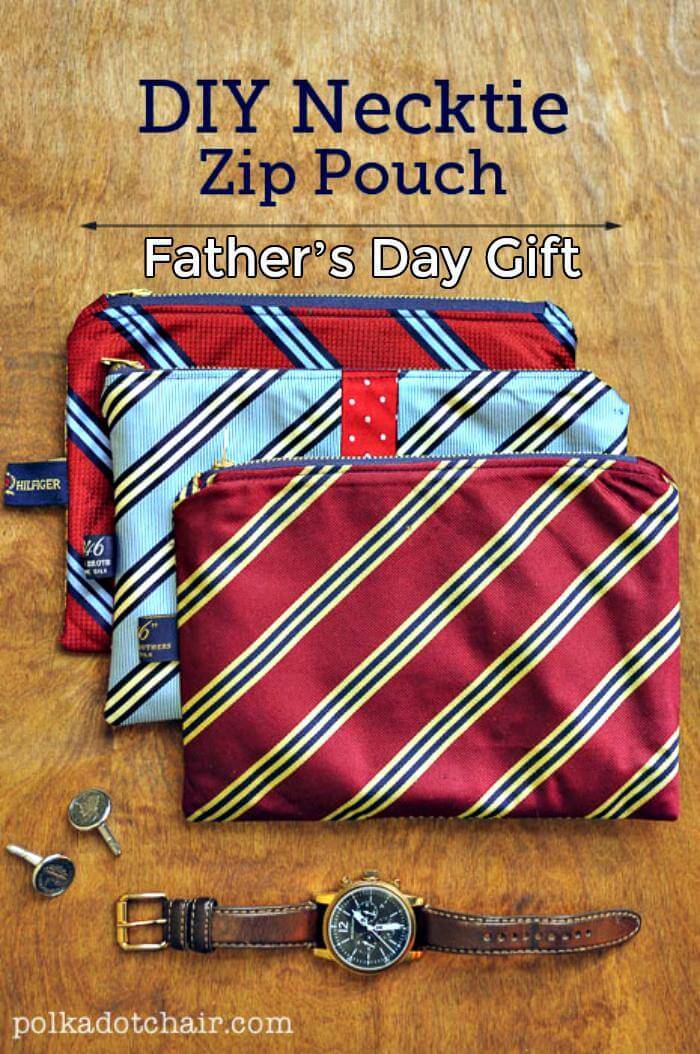 DIY Necktie Zip Pouch Father’s Day Gift