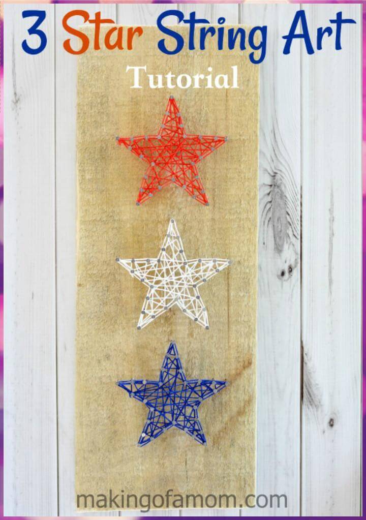 DIY Super Beautiful 3 Star String Art